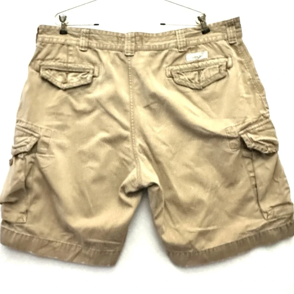 Vintage Polo Ralph Lauren 42 X 10 Khaki Baggy Cargo‎ Shorts Y2K 90s